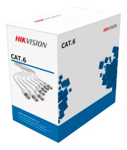 BOBINA 305 MTS CABLE UTP HIKVISION CAT 6 100% COBRE