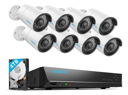 Combo Nvr 8mpix 4k 16ch Poe+4tb+8 Cam 5mpix Ip+acc