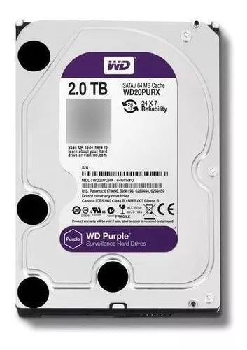 Disco Duro Western Digital Wd 2tb Purple Sata 3.5 Dvr Cctv-1