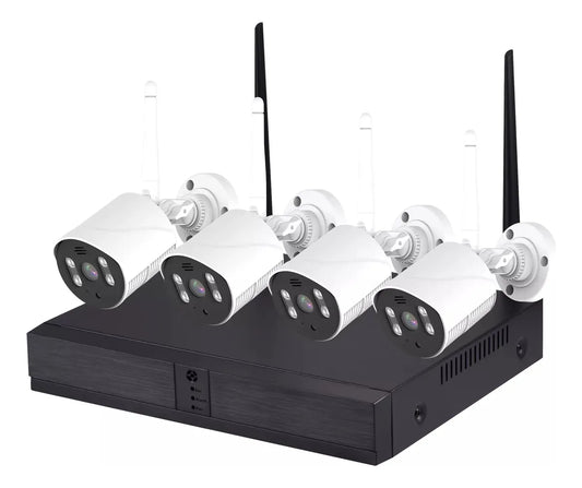 Kit De Cámaras Wifi - Nvr 8ch + 4 Cam 3mp + Dd 500gb + Audio
